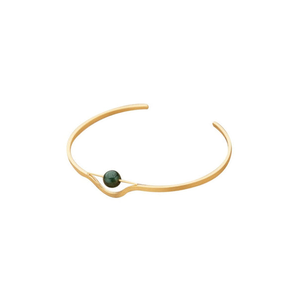 Simple Green Bead Bracelet