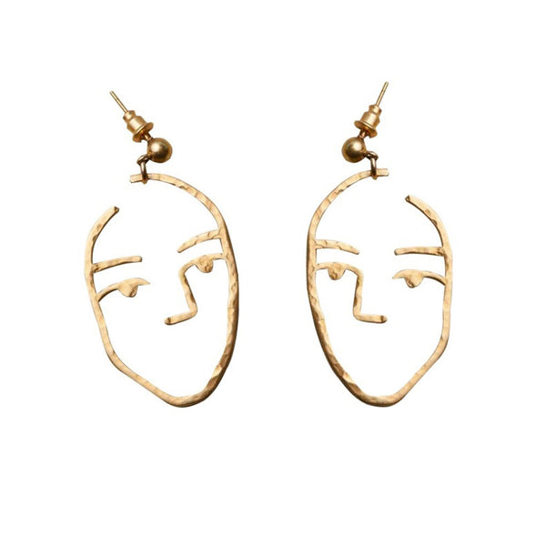 Symmetrical Face Earrings