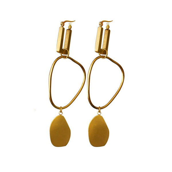 Golden Light and Shadow Earrings (Multi-way Wearing)