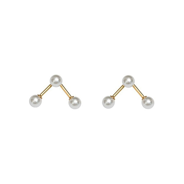 Geometry Pearl Earrings