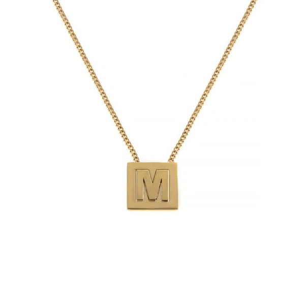 Geometric M Necklace