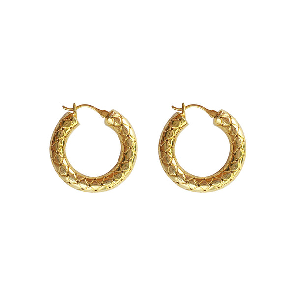 Golden Woven Shape Earrings