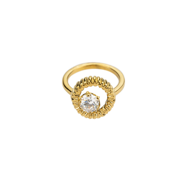 Gold Note Ring