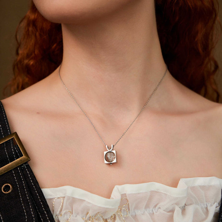  beautiful woman wearing Athena's Dream of Stars necklace-Athena-necklace-Antique-Shesamore-jewelry  