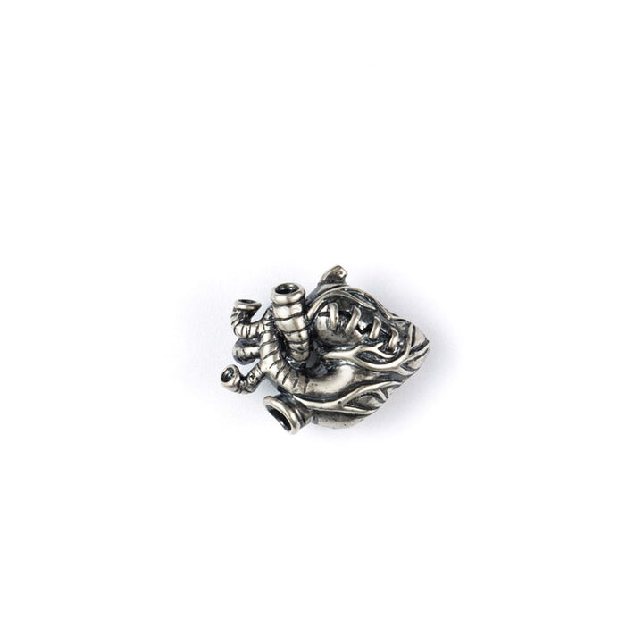 Brave Heart necklace charm-jewelry-Silver-Antique-pendant-heart pendant-Shesamore-jewelry