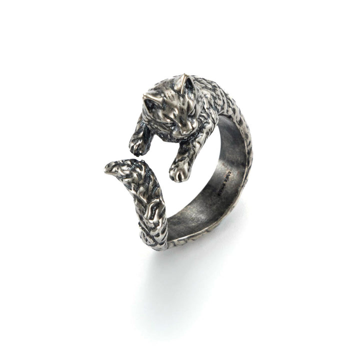 The Sun God's Cat sliver ring-Antique-cat ring-sliver ring-jewelry-Shesamore