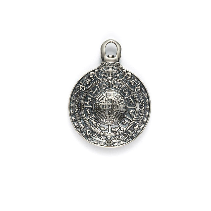 The Twelve Guardians necklace charm-Silver-Antique-pendant-Shesamore-jewelry