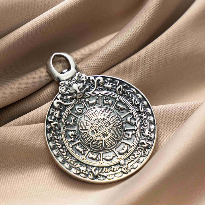 The Twelve Guardians necklace charm-Silver-Antique-pendant-Shesamore-jewelry 